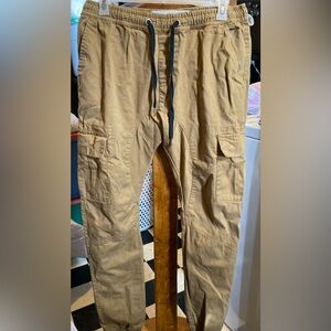 Men's Casual Tan Cargo Pants by Smoke & Rose Size XXL
